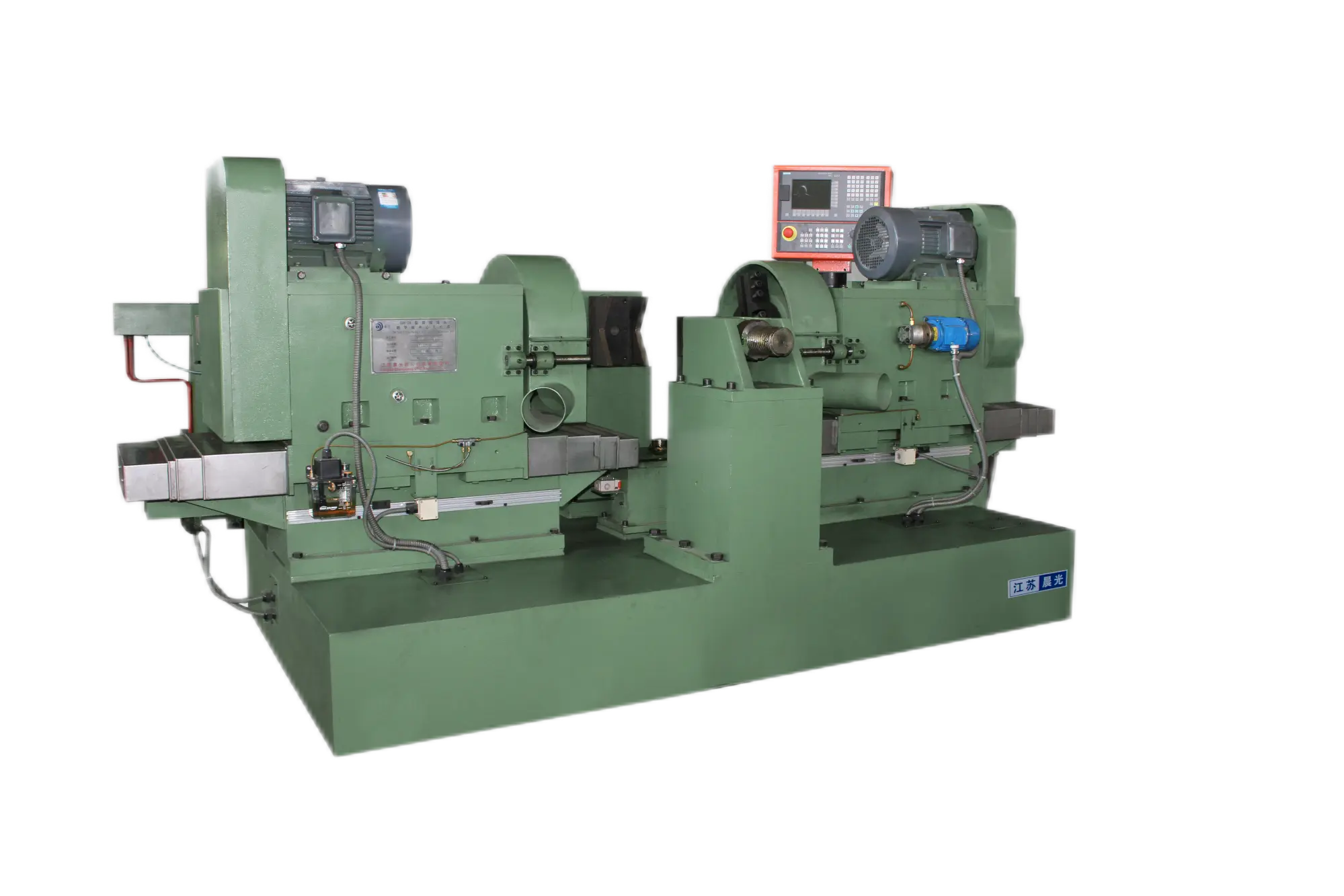 CGK-24 CNC joint double-end scraping and center-hole drilling machine in a production plant