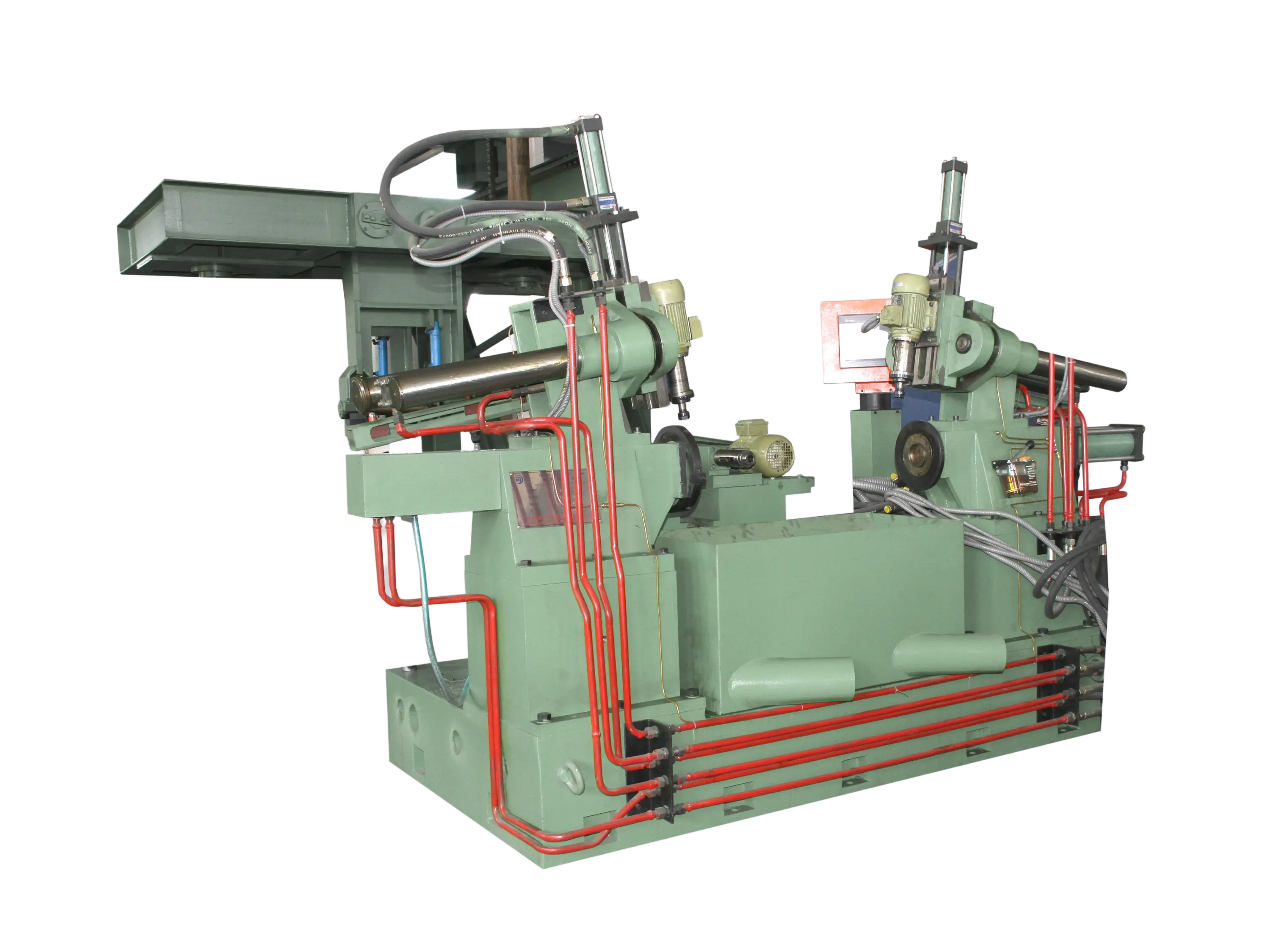 CGK-28 CNC joint milling groove and drilling bolt hole machine in a production plant