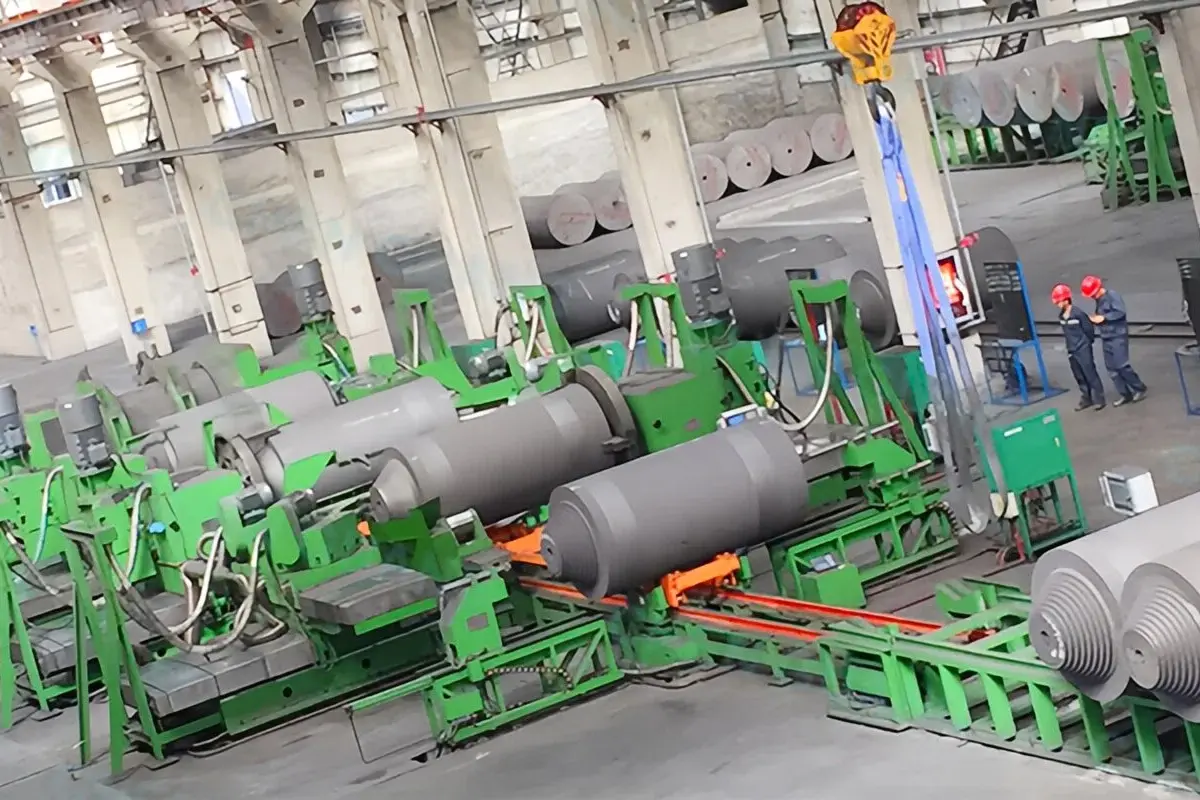 CGK·RZ·09 carbon electrode automatic processing line installed in a production plant
